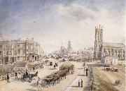 Henry Gritten Melbourne from the south bank of the yarra oil painting